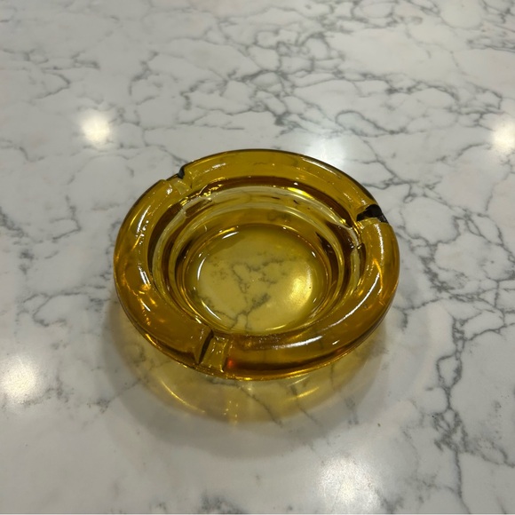 Vintage Other - Vintage Amber Glass Ashtray‎